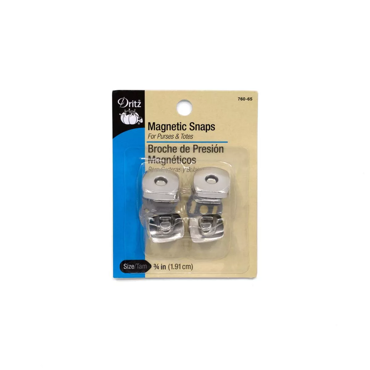 (19mm) Magnetic Bag Snaps – Silver