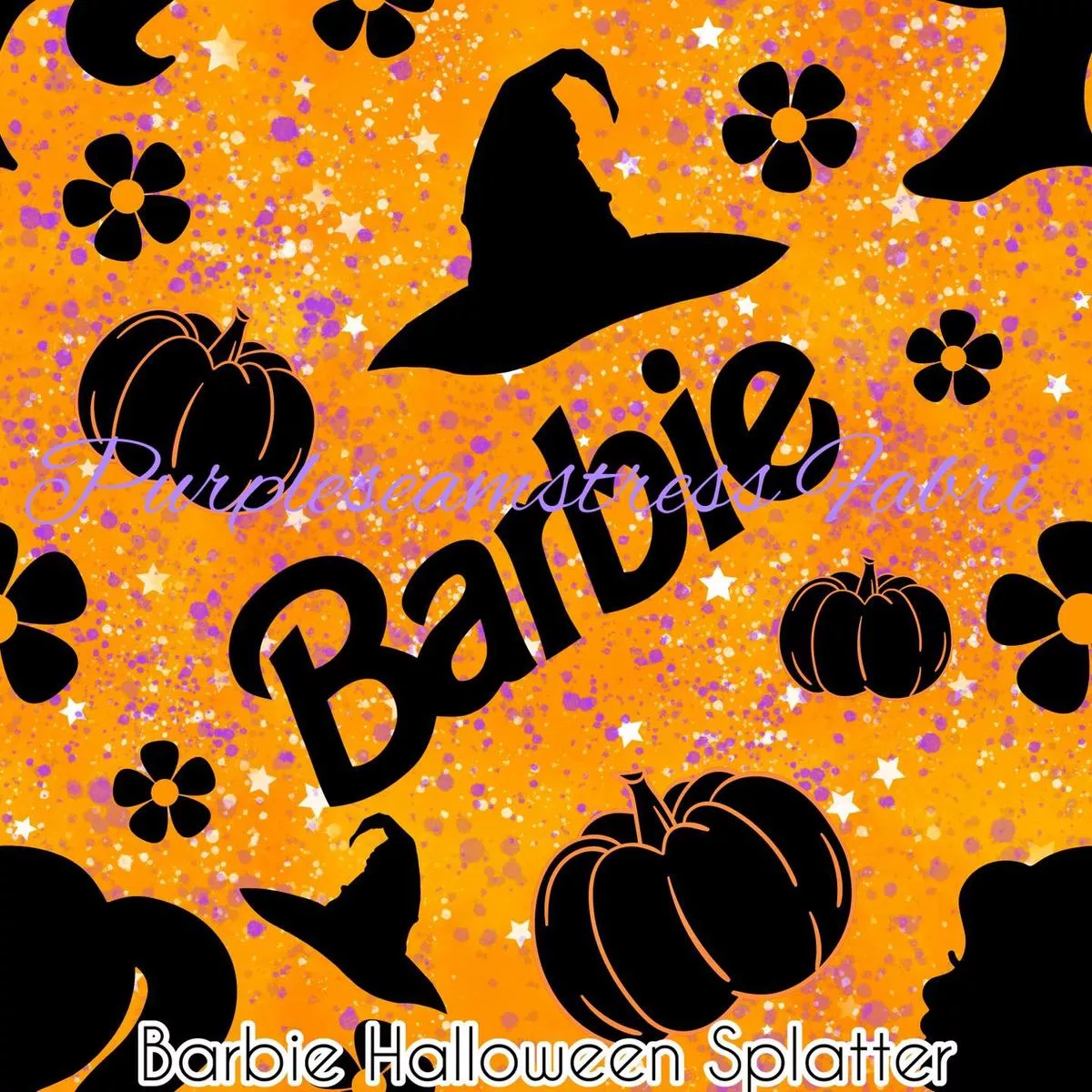 Barbie Halloween SplatterFabric