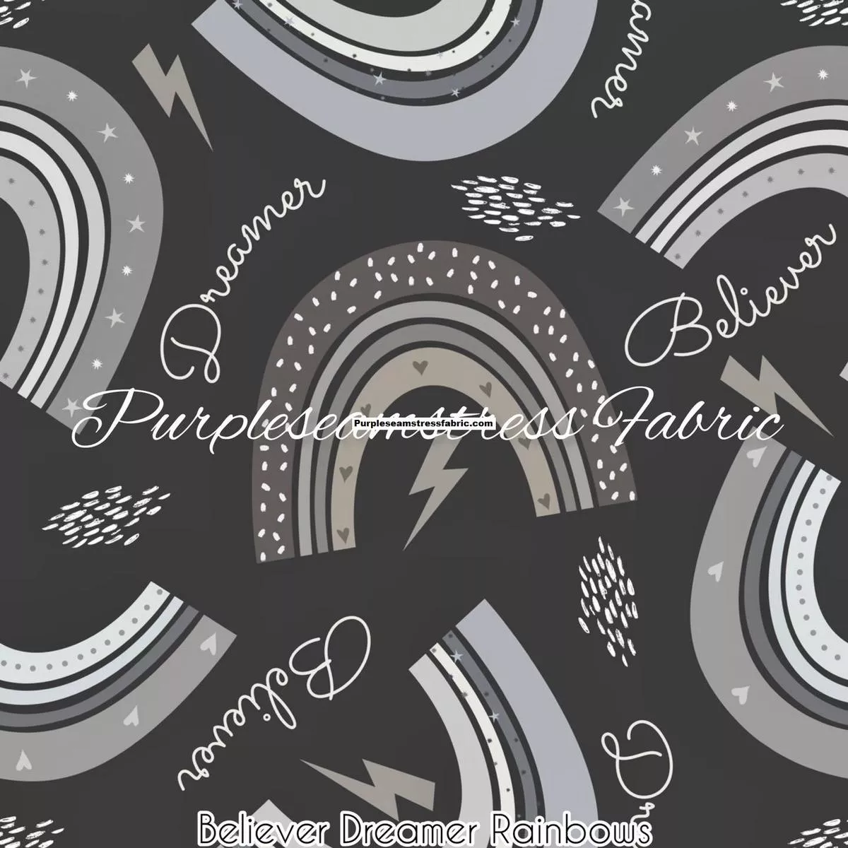 Believer Dreamer RainbowsFabric