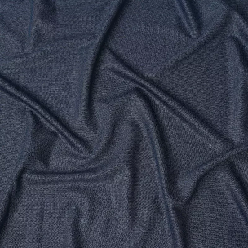 Blue Grey Textured Super 140s All Wool Suiting Fabric, 150 cm Width, 3.75 Mtrs Piece, Scabal Premium Cloth, Made in England-D26804