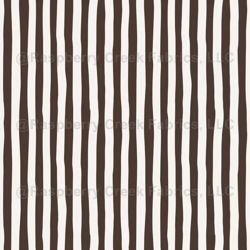 Brown & Ivory Wonky Stripes