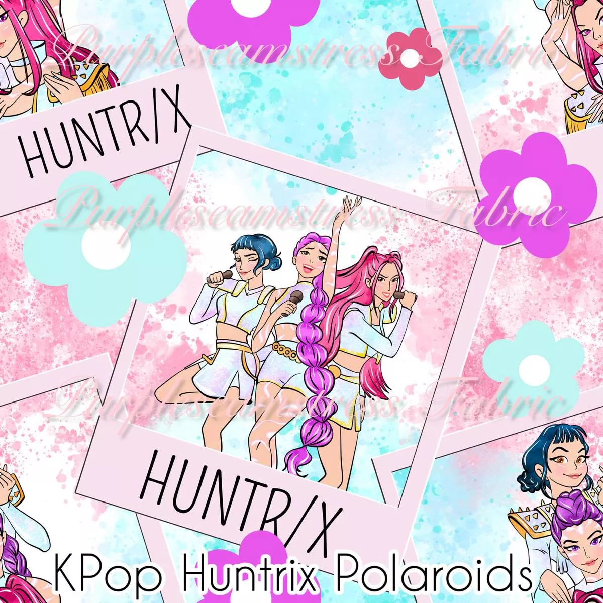 Kpop Huntrix PolaroidsFabric