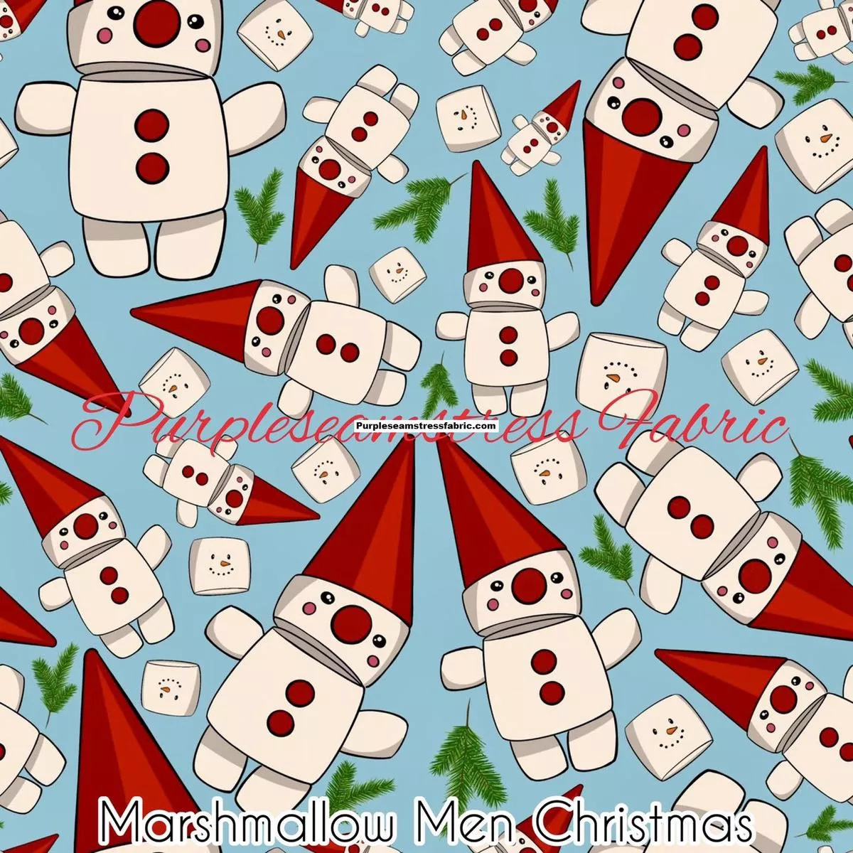 Marshmallow Men ChristmasFabric