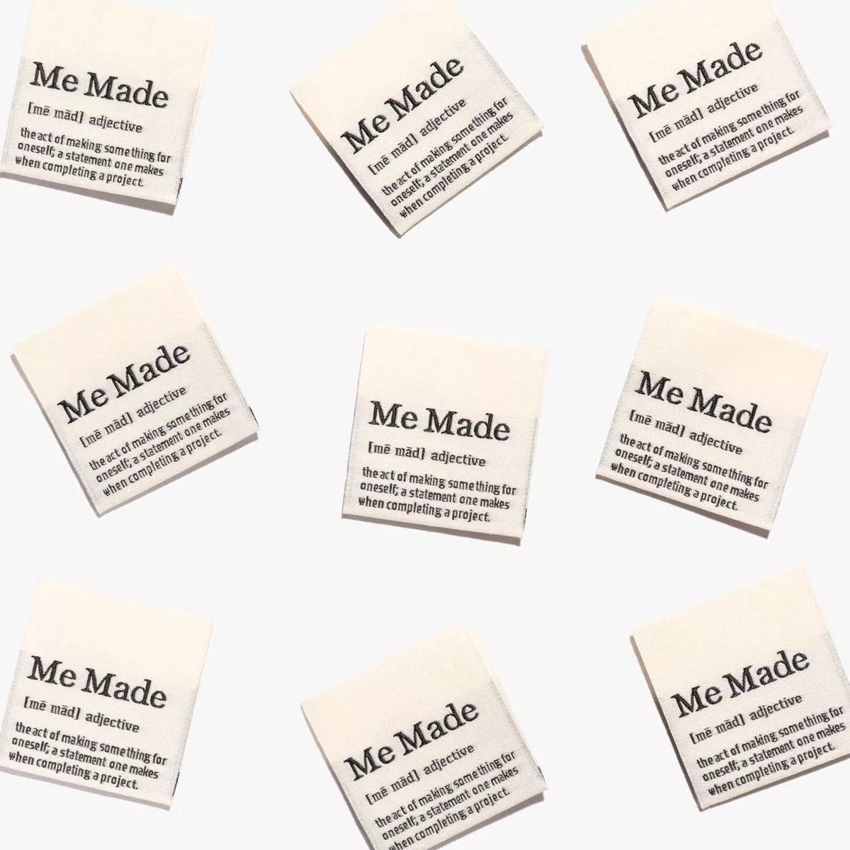 “Me Made Definition” Woven Labels | Pack of 6 | Kylie And The Machine