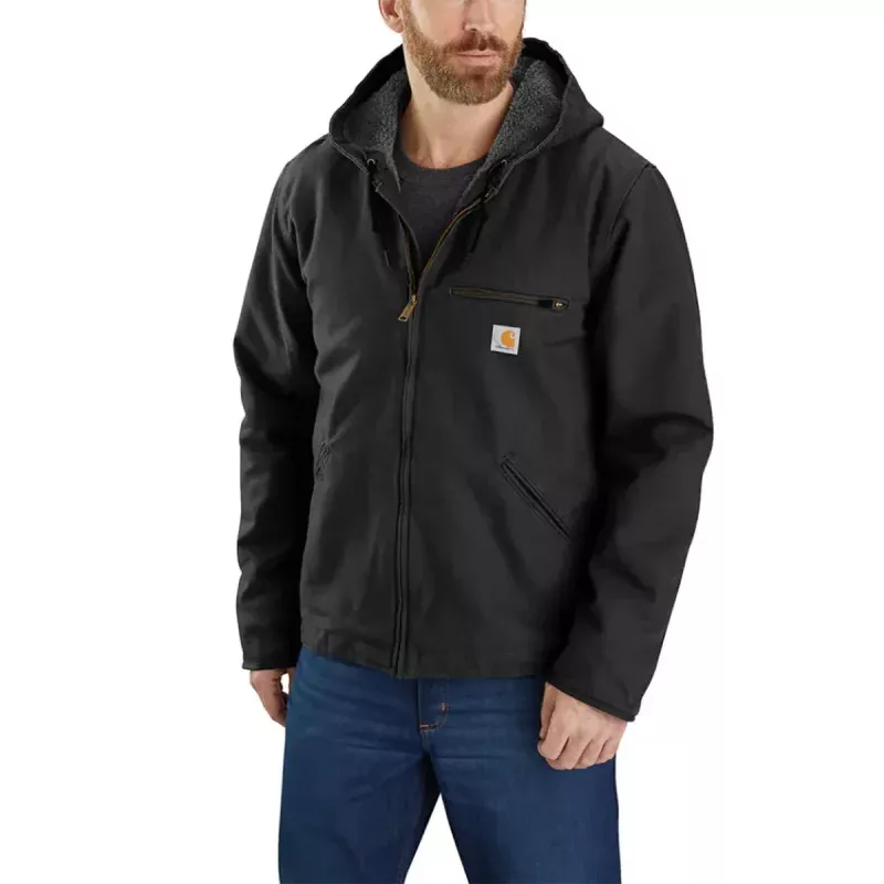 Men’s Big and Tall Washed Duck Canvas Sherpa Lined Jacket 104392