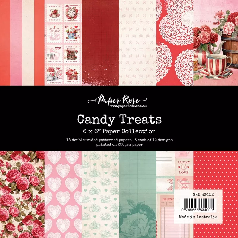 Paper Rose Candy Treats 6×6 Paper 33402