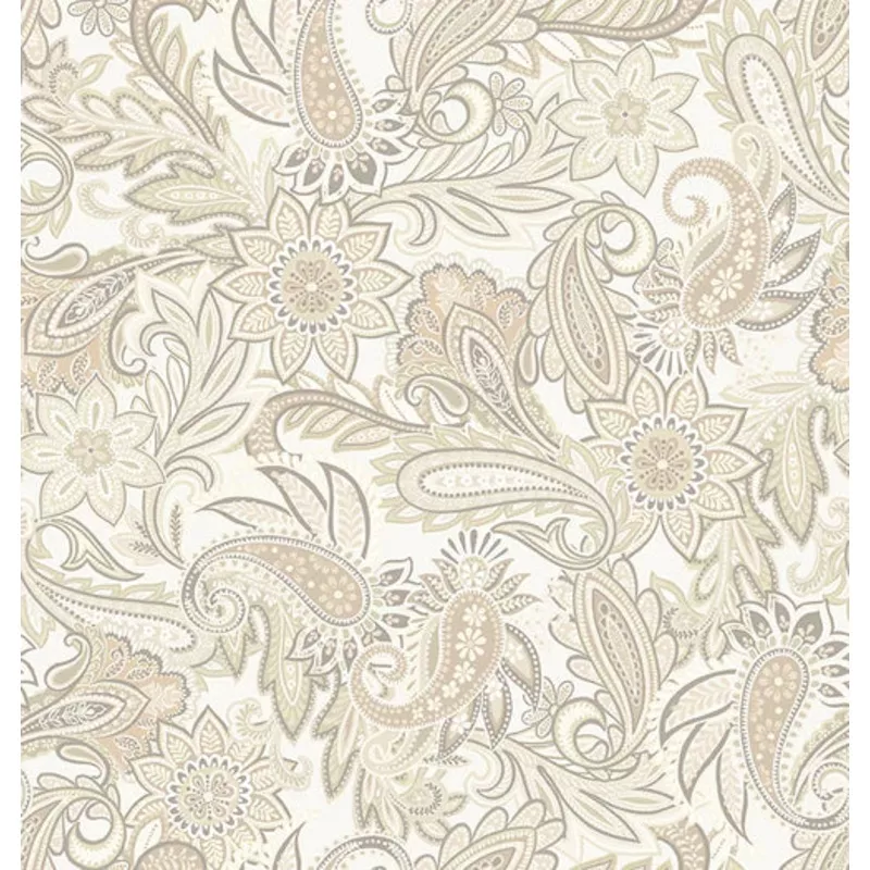 “Quilt Dakota Shop Hop” Paisley Cream By Benartex For Benartex