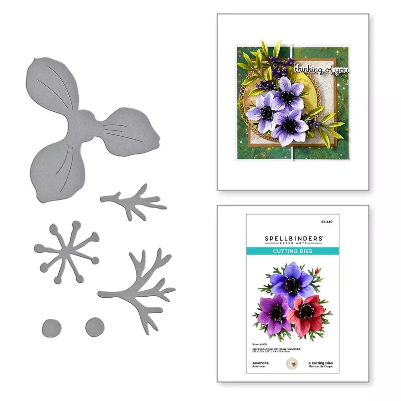 Spellbinders Anemone Etched Dies s2-440