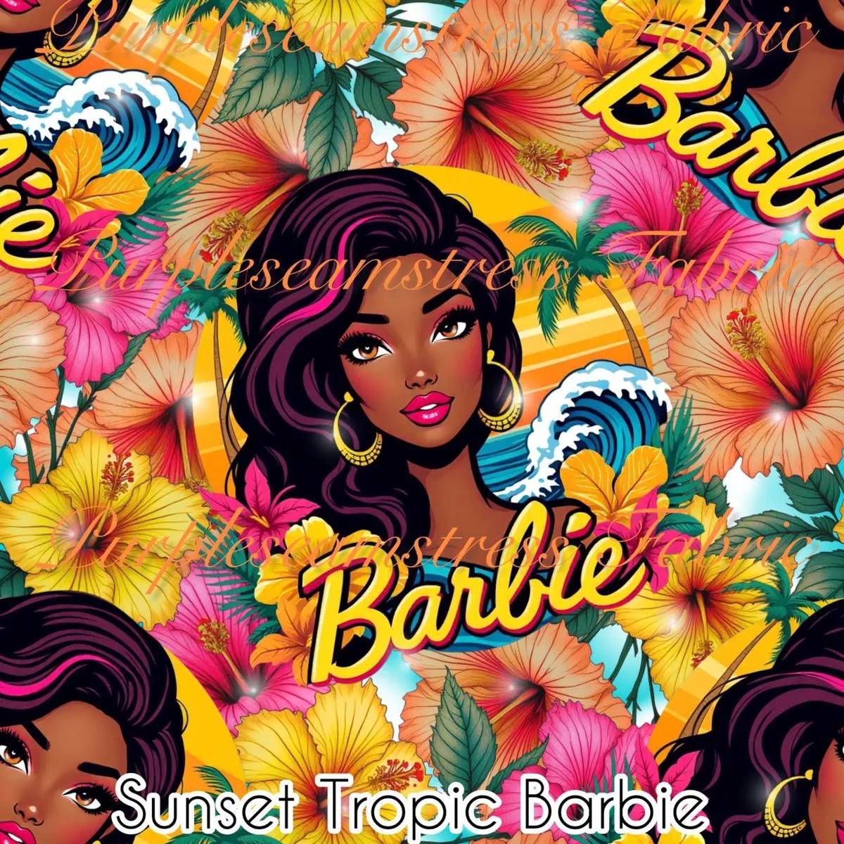 Sunset Tropics BarbieFabric