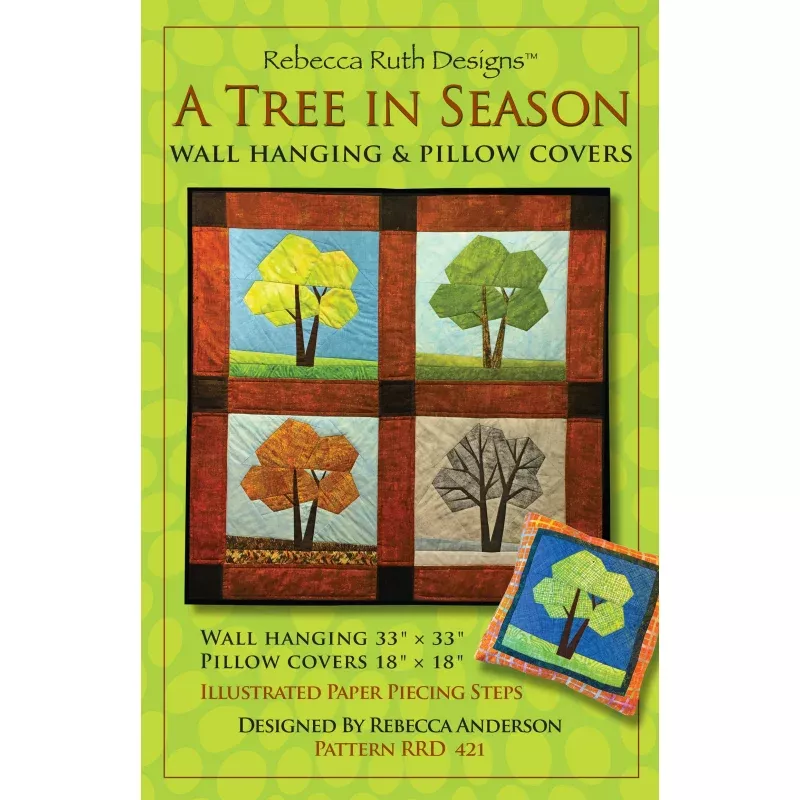“A Tree in Season” Wall Hanging and Pillow Covers Downloadable Pattern