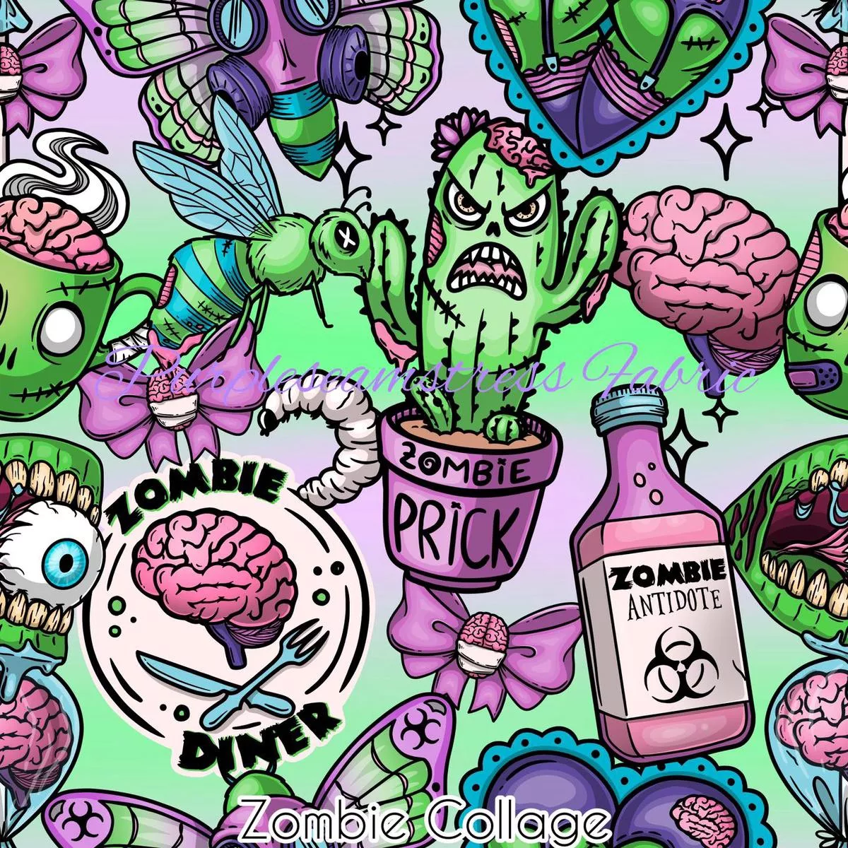 Zombie CollageFabric